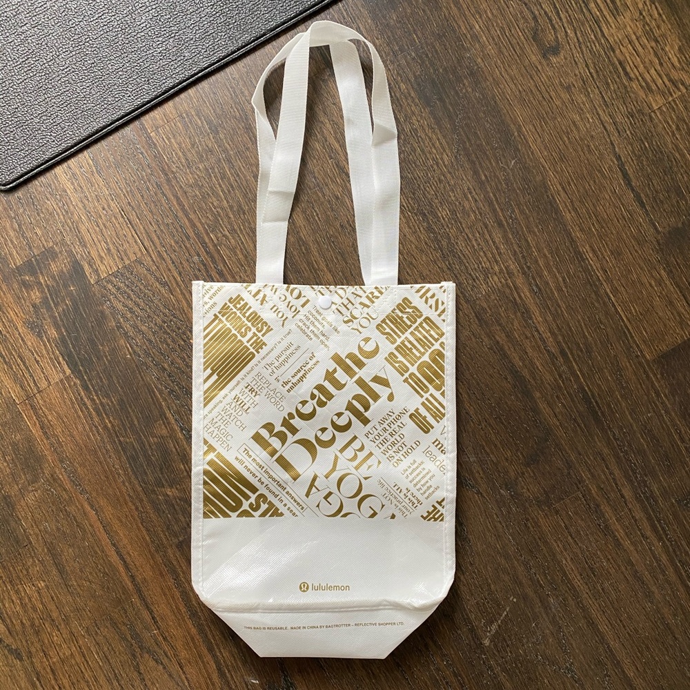 Lululemon Small White Shopping Bag